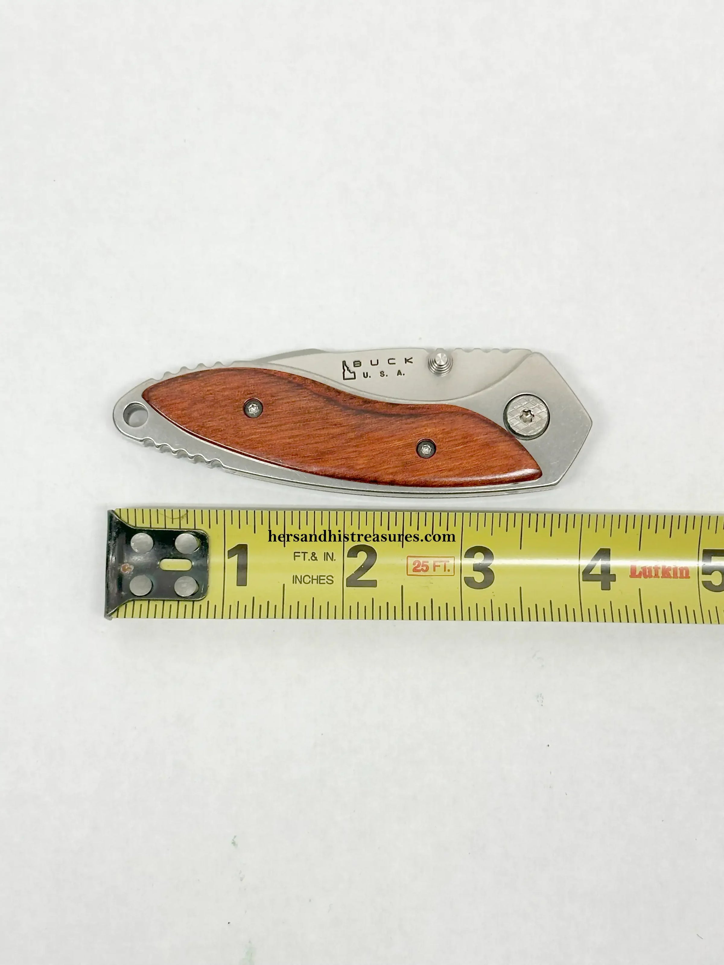 2005 Alpha Dorado 271 Rosewood Buck Knives Pocket Knife – Hers and 2005 Alpha Dorado 271 Rosewood Buck Knives Pocket Knife – Hers and