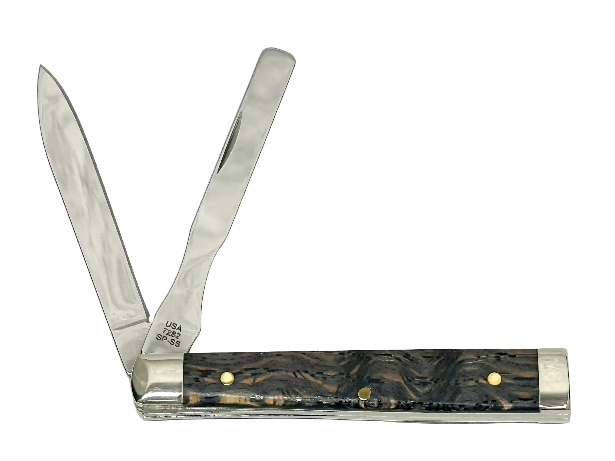 Case XX 2025 Black Curly Oak Wood Smooth Baby Doctor Pocket Knife - Hers and His Treasures