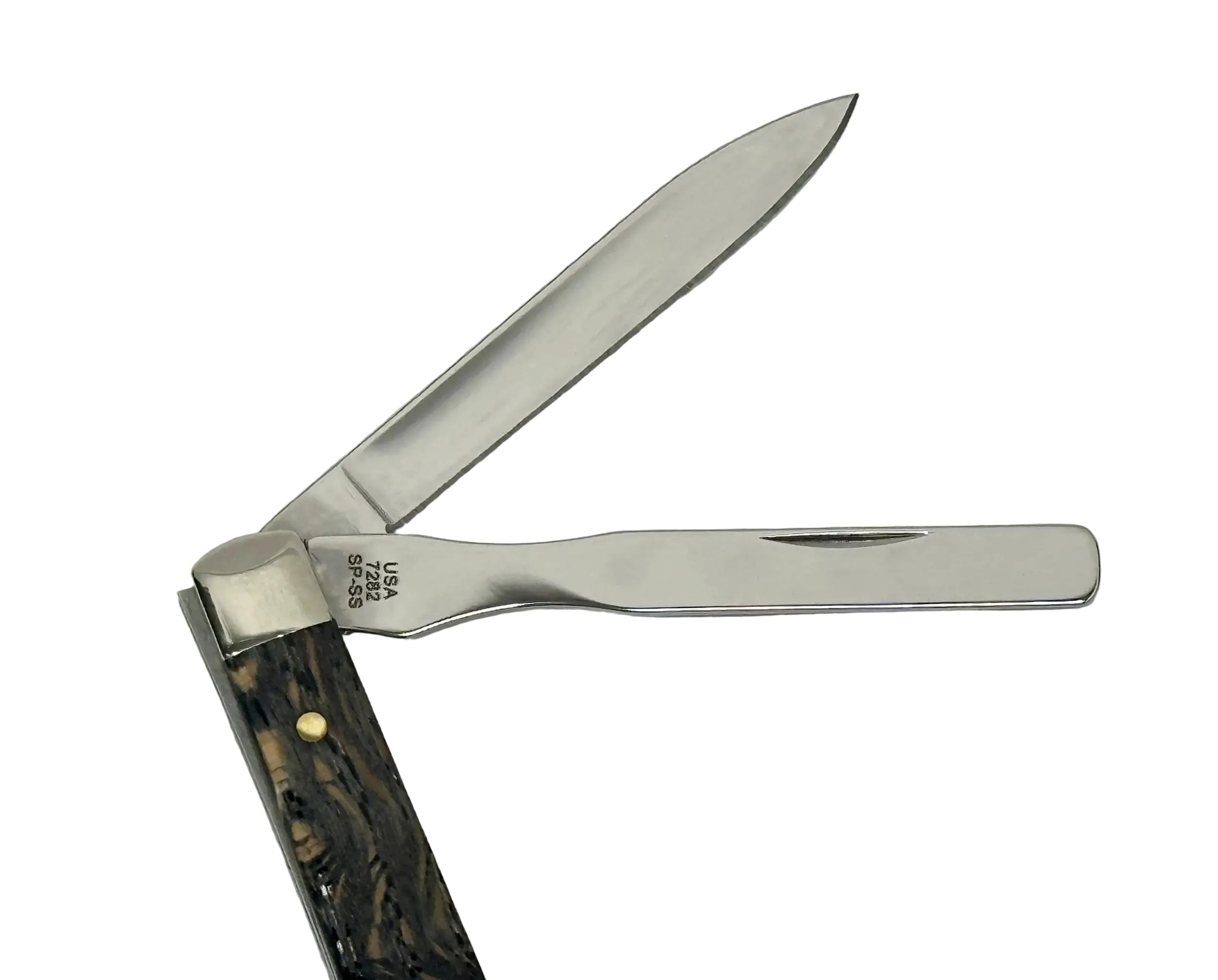Case XX 2025 Black Curly Oak Wood Smooth Baby Doctor Pocket Knife - Hers and His Treasures