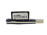 2026 Case XX Navy Blue Bone Rogers Jig Axe Handle Pocket Knife - Hers and His Treasures