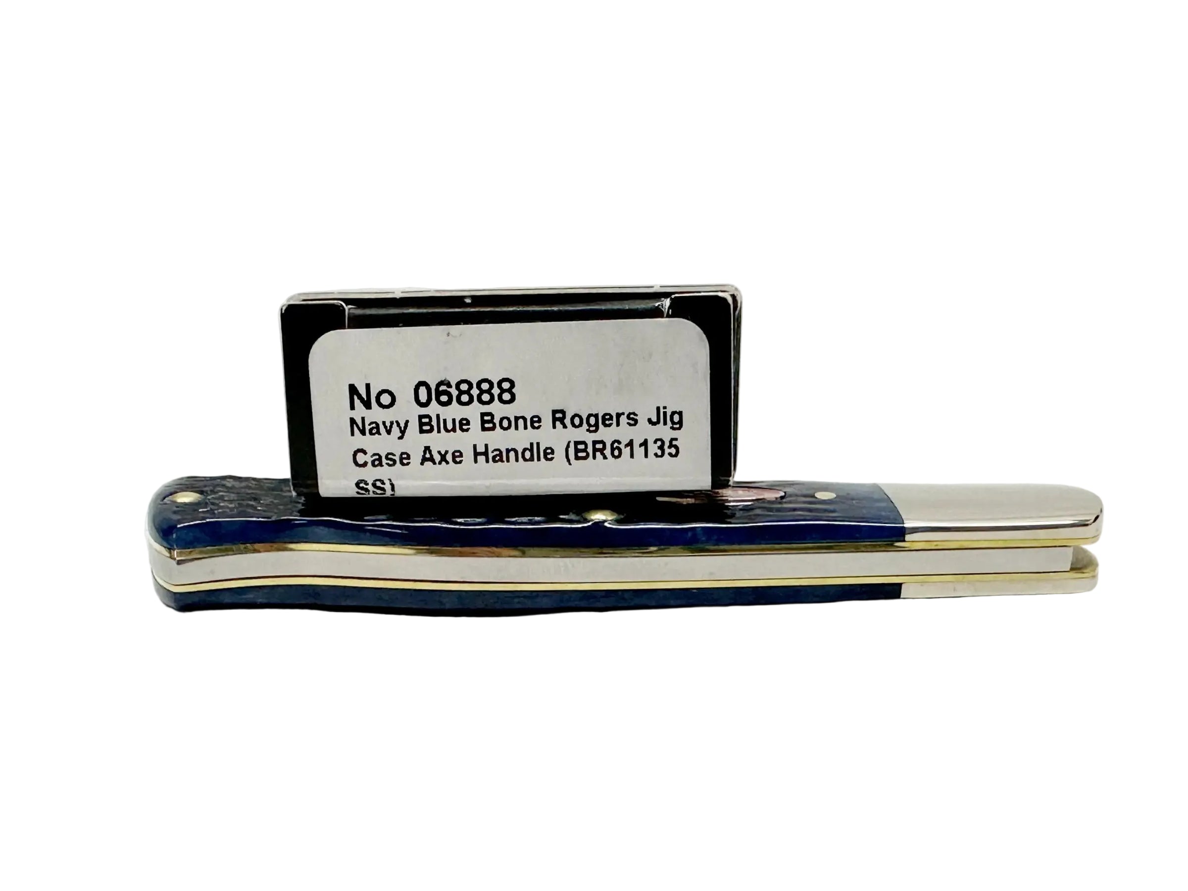 2026 Case XX Navy Blue Bone Rogers Jig Axe Handle Pocket Knife - Hers and His Treasures