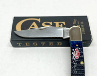 2026 Case XX Navy Blue Bone Rogers Jig Axe Handle Pocket Knife - Hers and His Treasures