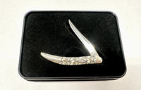 2005 Case XX Natural Bone Orange County Chopper Tiny Toothpick Pocket Knife - Hers and His Treasures