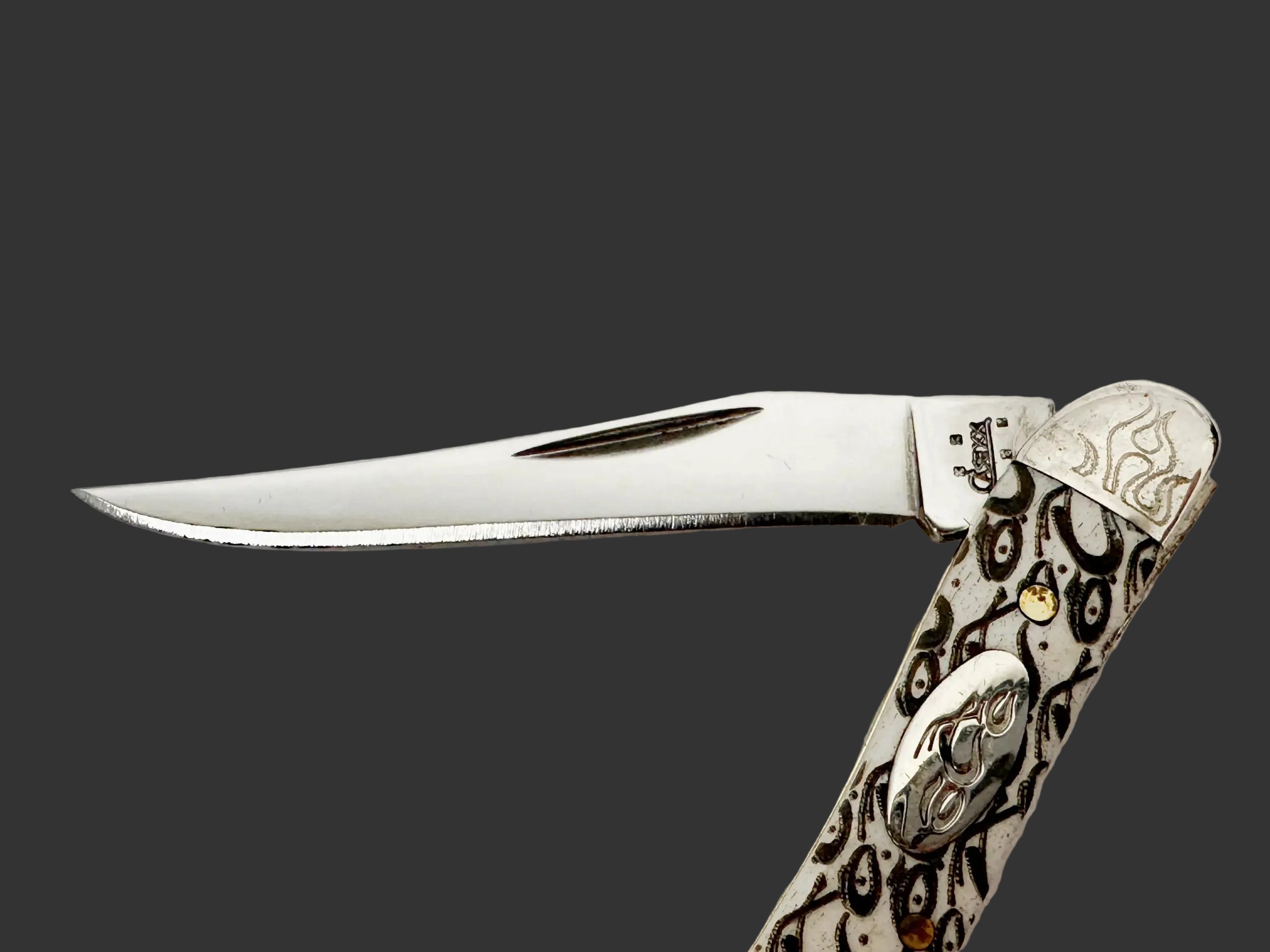 2005 Case XX Natural Bone Orange County Chopper Tiny Toothpick Pocket Knife - Hers and His Treasures