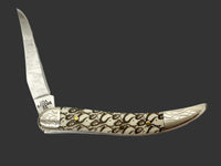 2005 Case XX Natural Bone Orange County Chopper Tiny Toothpick Pocket Knife - Hers and His Treasures