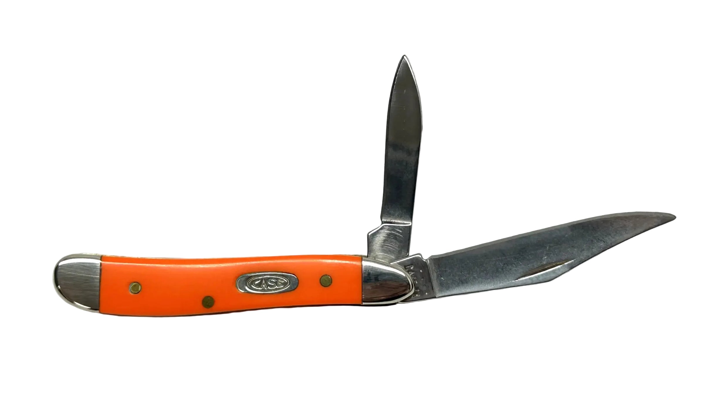 2021 Case XX 4220 Synthetic Orange Peanut Pocket Knife - Hers and His Treasures