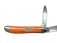 2021 Case XX 4220 Synthetic Orange Peanut Pocket Knife - Hers and His Treasures