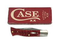 2026 Case XX Corn Cob Jig Dark Red Bone Pocket Worn Axe Handle Pocket Knife - Hers and His Treasures