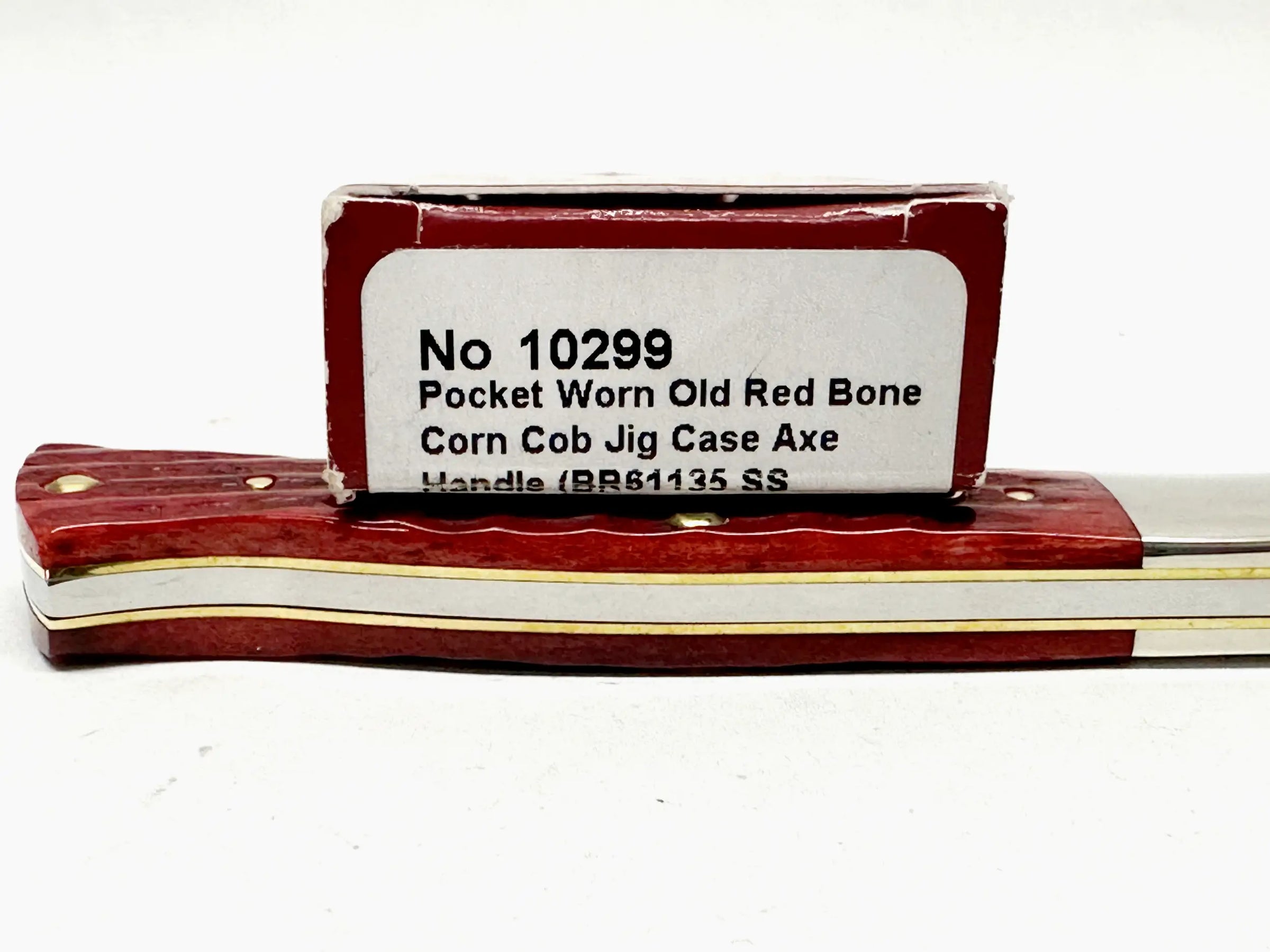 2026 Case XX Corn Cob Jig Dark Red Bone Pocket Worn Axe Handle Pocket Knife - Hers and His Treasures