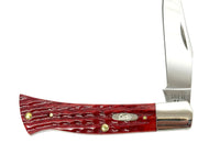 2026 Case XX Corn Cob Jig Dark Red Bone Pocket Worn Axe Handle Pocket Knife - Hers and His Treasures