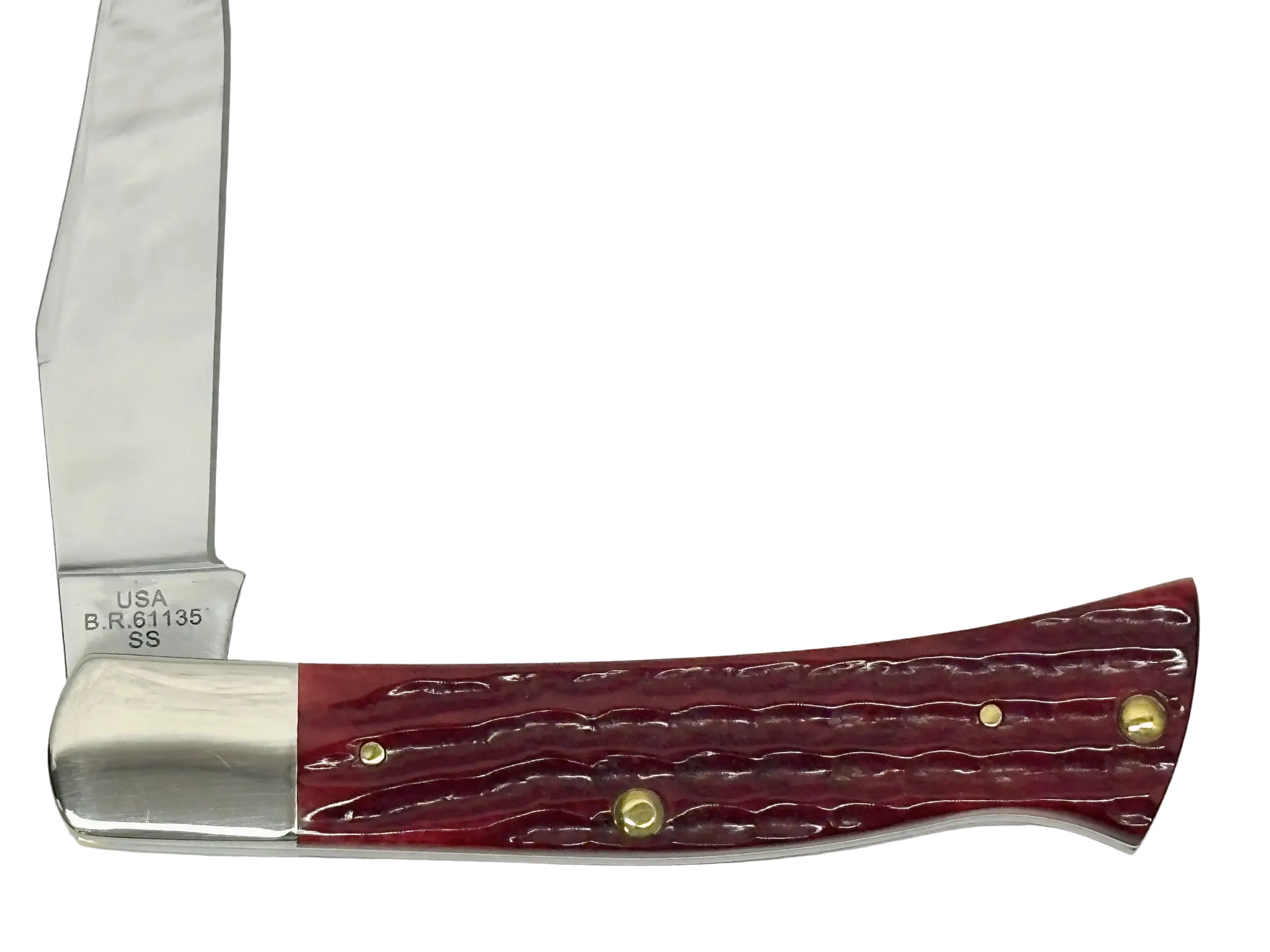 2026 Case XX Corn Cob Jig Dark Red Bone Pocket Worn Axe Handle Pocket Knife - Hers and His Treasures