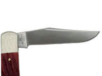 2026 Case XX Corn Cob Jig Dark Red Bone Pocket Worn Axe Handle Pocket Knife - Hers and His Treasures