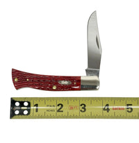 2026 Case XX Corn Cob Jig Dark Red Bone Pocket Worn Axe Handle Pocket Knife - Hers and His Treasures