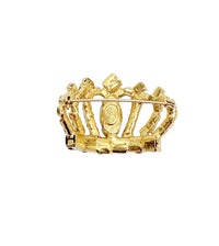 Dorothy Bauer Multi-Color Rhinestone Crown Brooch - Hers and His Treasures