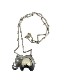 Gold Crown Inc Jelly Belly Lucite Elephant 22" Necklace - Hers and His Treasures
