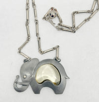 Gold Crown Inc Jelly Belly Lucite Elephant 22" Necklace - Hers and His Treasures
