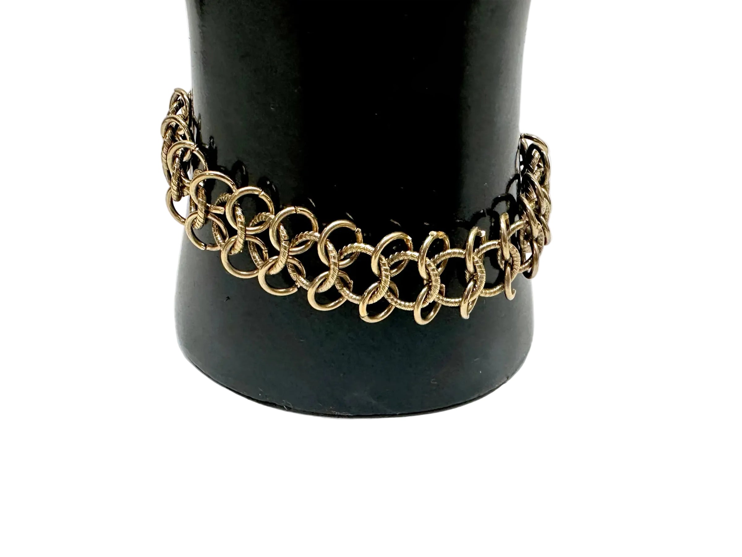 Goldette Gold Tone Multi-Chain Link 7" Bracelet - Hers and His Treasures