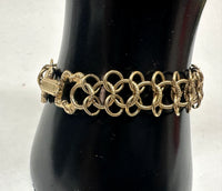 Goldette Gold Tone Multi-Chain Link 7" Bracelet - Hers and His Treasures