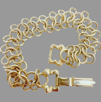 Goldette Gold Tone Multi-Chain Link 7" Bracelet - Hers and His Treasures