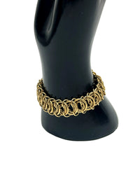 Goldette NY Gold Tone Interlocking Chain Link Bracelet - Hers and His Treasures