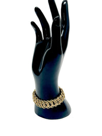 Goldette NY Gold Tone Interlocking Chain Link Bracelet - Hers and His Treasures