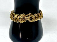 Goldette NY Gold Tone Interlocking Chain Link Bracelet - Hers and His Treasures