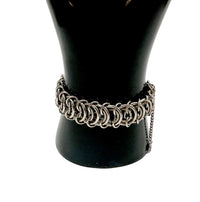 Goldette NY Silver Tone Interlocking Chain Link Bracelet - Hers and His Treasures