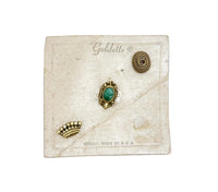 Goldette Tack Lapel Pin Set on Original Card - Hers and His Treasures