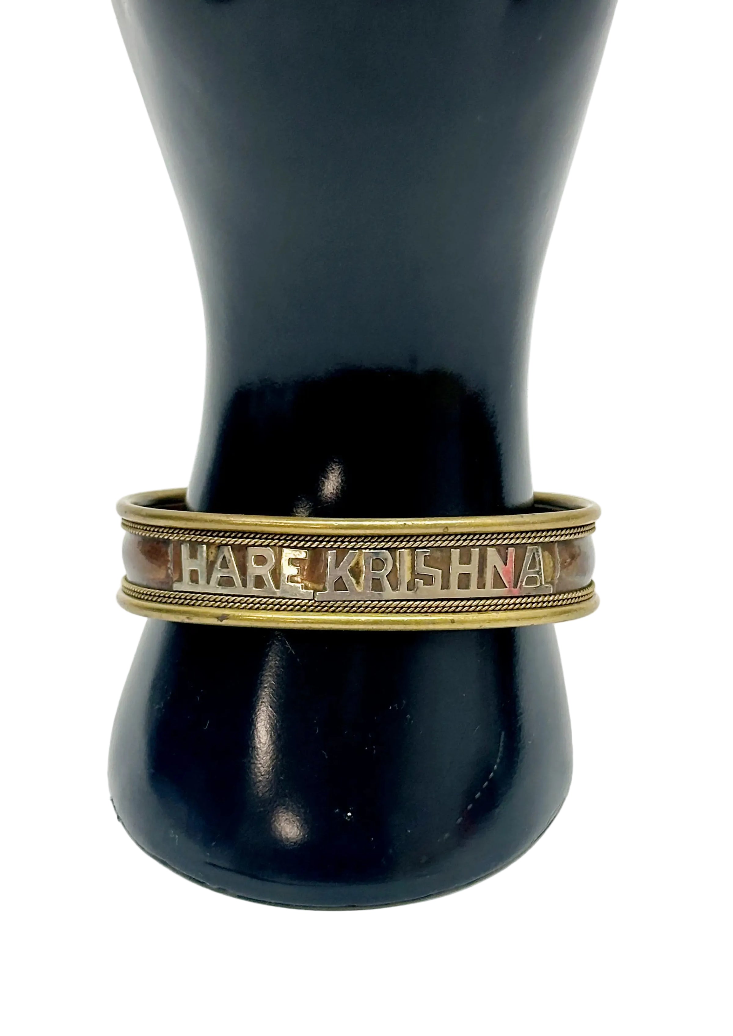 Vintage Hare Krishna Copper Brass Cuff Bracelet - Hers and His Treasures