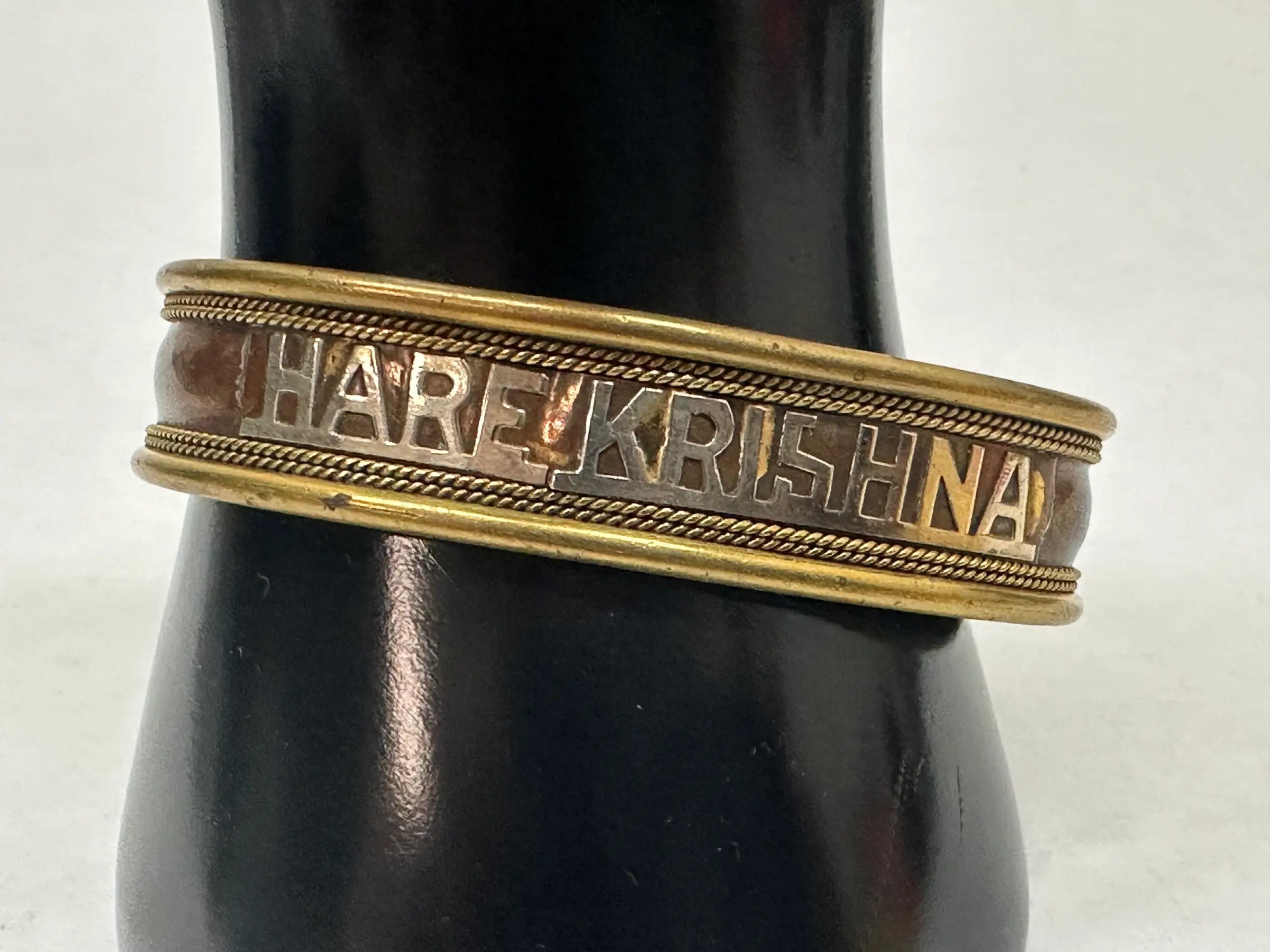 Vintage Hare Krishna Copper Brass Cuff Bracelet - Hers and His Treasures