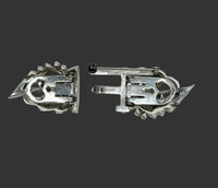 Mazer Duette Rhinestone Brooch Dress Clip - Hers and His Treasures