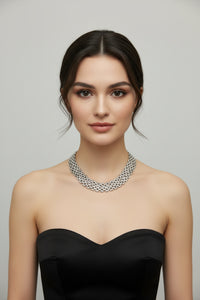 Vintage Napier Silver Tone Panther Link Choker Necklace - Hers and His Treasures