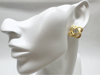 Vintage Napier Rhinestone Celtic Knot Post Earrings - Hers and His Treasures