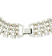 Vintage Napier Silver Tone Panther Link Choker Necklace - Hers and His Treasures