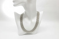 Vintage Napier Silver Tone Panther Link Choker Necklace - Hers and His Treasures