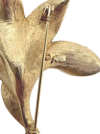 Pegasus CORO Gold Tone Lily Flower Brooch Pin - Hers and His Treasures