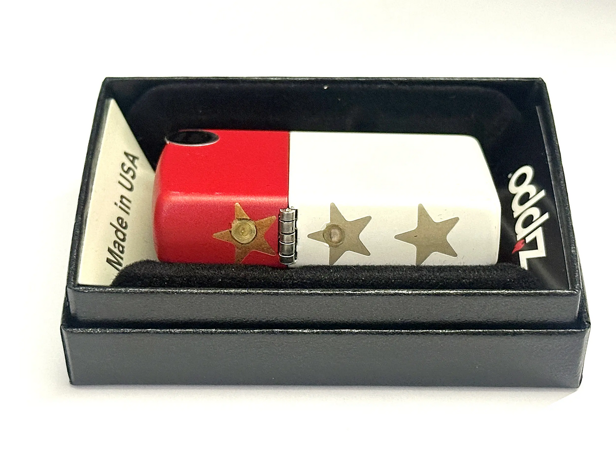 Zippo 47295 America's 250th Anniversary Red Top/White Bottom Zippo Lighter - Hers and His Treasures