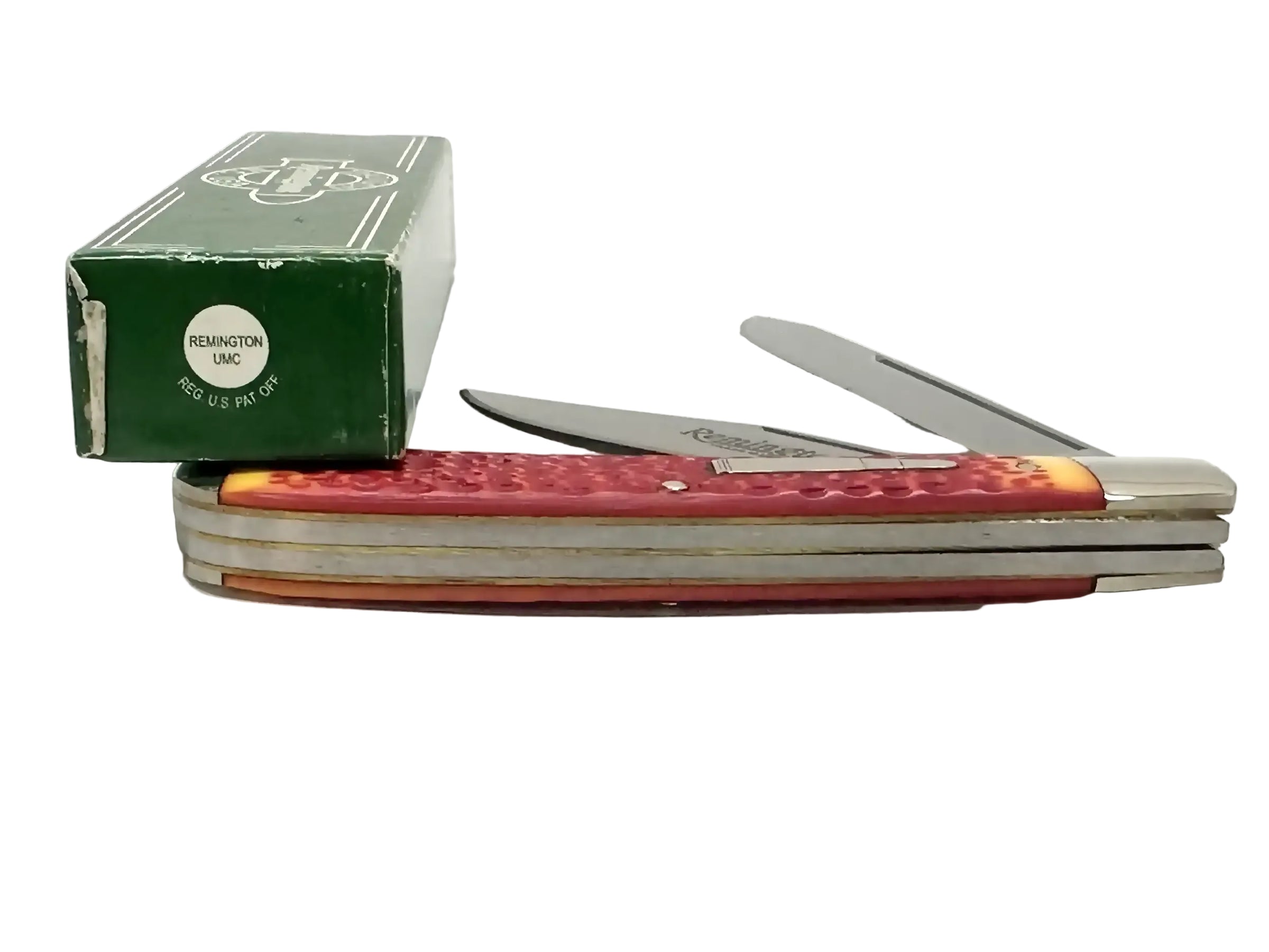 Remington UMC Red and Yellow Delrin Banana Trapper Pocket Knife | USA - Hers and His Treasures
