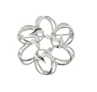 1974 Sarah Coventry Silver Tone Fleurette Brooch Pin - Hers and His Treasures