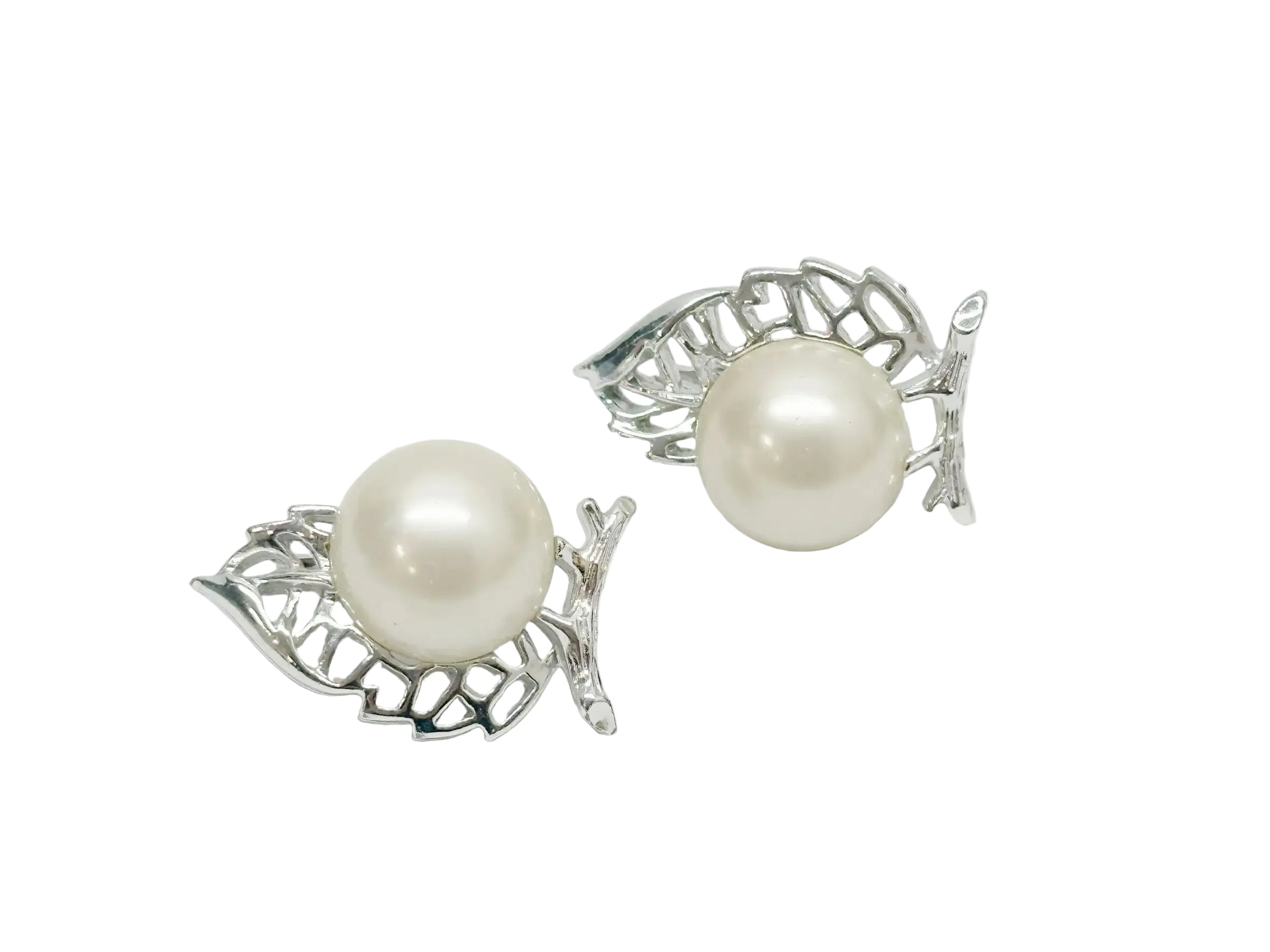 1970's Sarah Coventry Nature's Pearl Clip-On Earrings - Hers and His Treasures