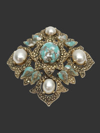 1968-1972 Sarah Coventry Remembrance Pendant Brooch - Hers and His Treasures