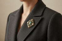 1968-1972 Sarah Coventry Remembrance Pendant Brooch - Hers and His Treasures