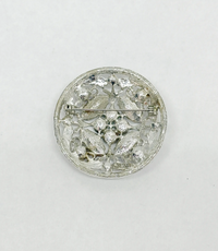 1973 Sarah Coventry Springtime Rhinestone Round Brooch - Hers and His Treasures