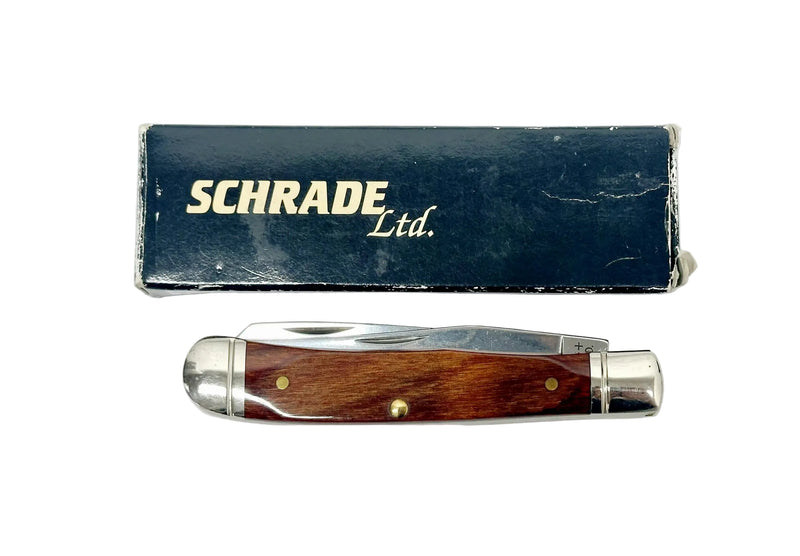 Schrade+ USA LTD 296WC Crimson Birch Woodcraft Series Trapper Knife - Hers and His Treasures