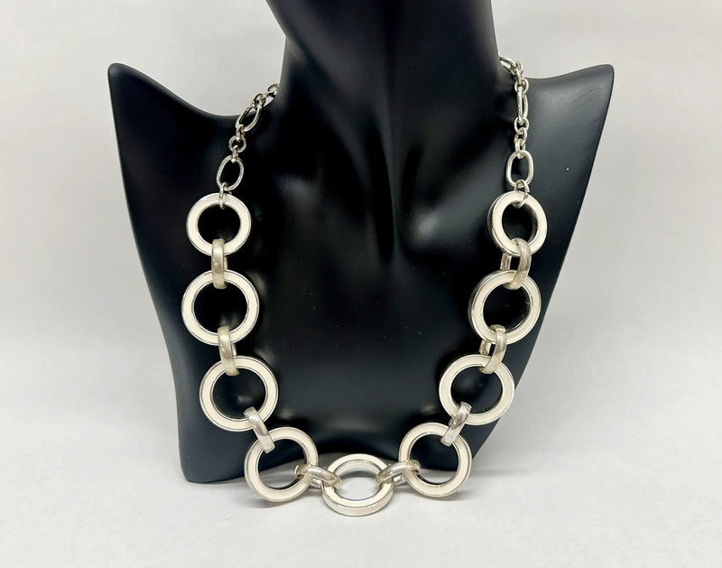 Reversible White House Black Market Chain Link Chunky Necklace - Hers and His Treasures