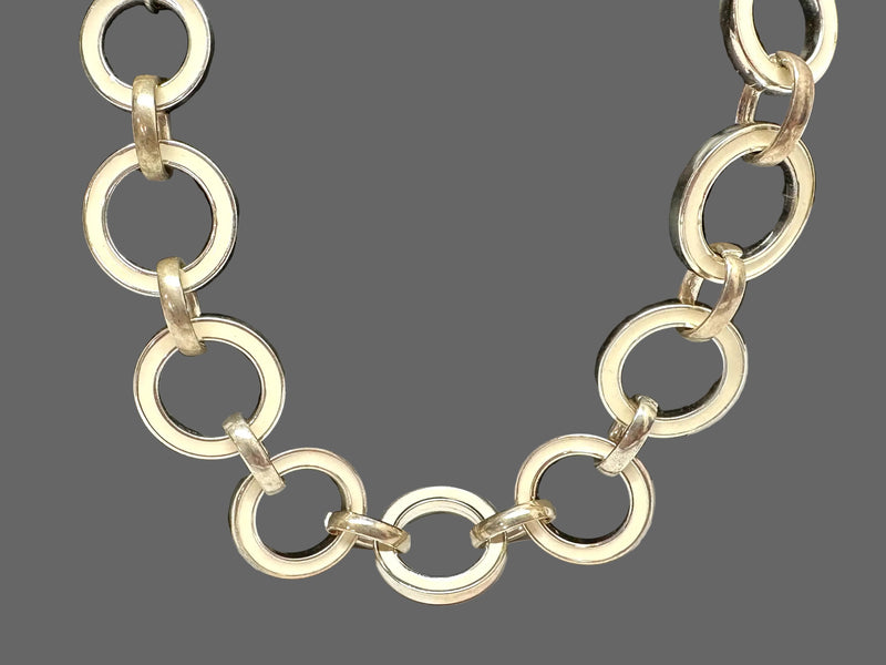 Reversible White House Black Market Chain Link Chunky Necklace - Hers and His Treasures