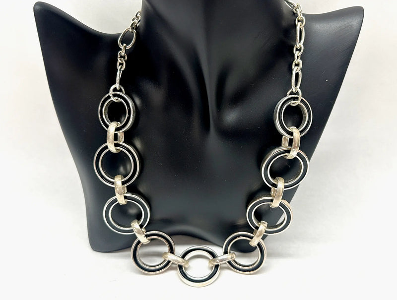 Reversible White House Black Market Chain Link Chunky Necklace - Hers and His Treasures