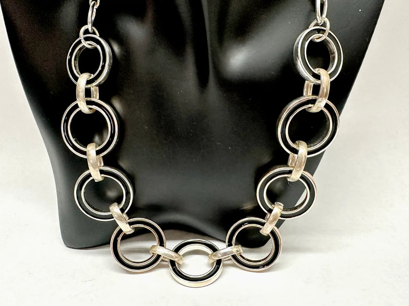 Reversible White House Black Market Chain Link Chunky Necklace - Hers and His Treasures