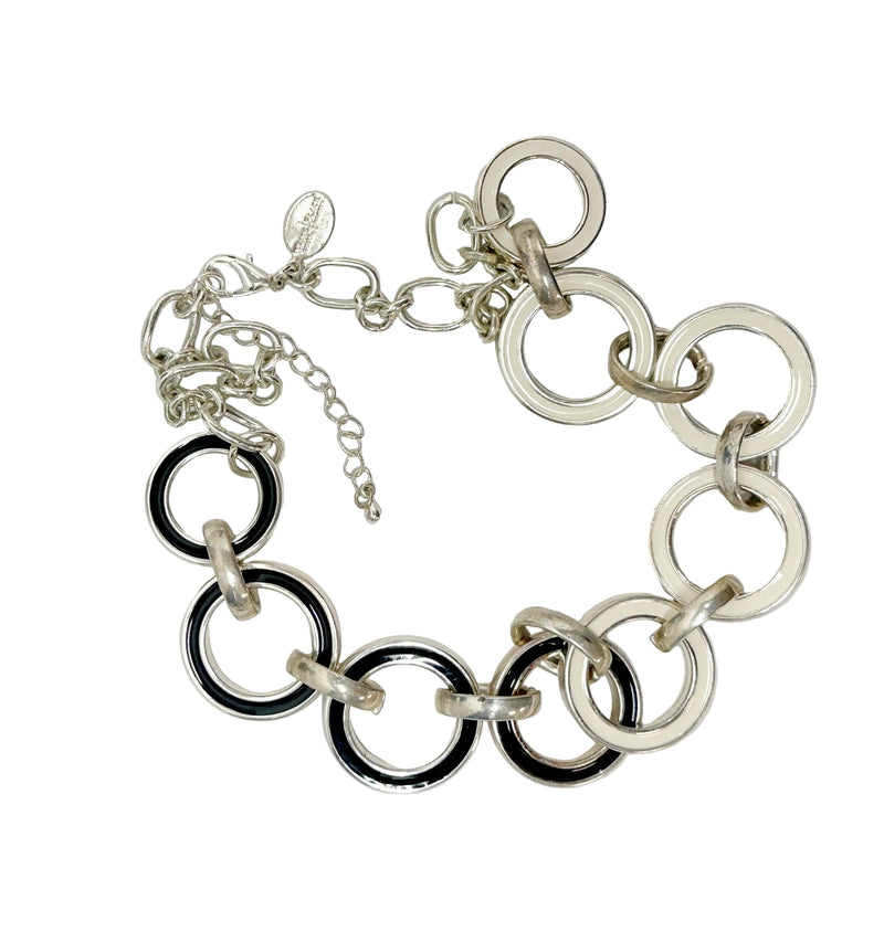 Reversible White House Black Market Chain Link Chunky Necklace - Hers and His Treasures