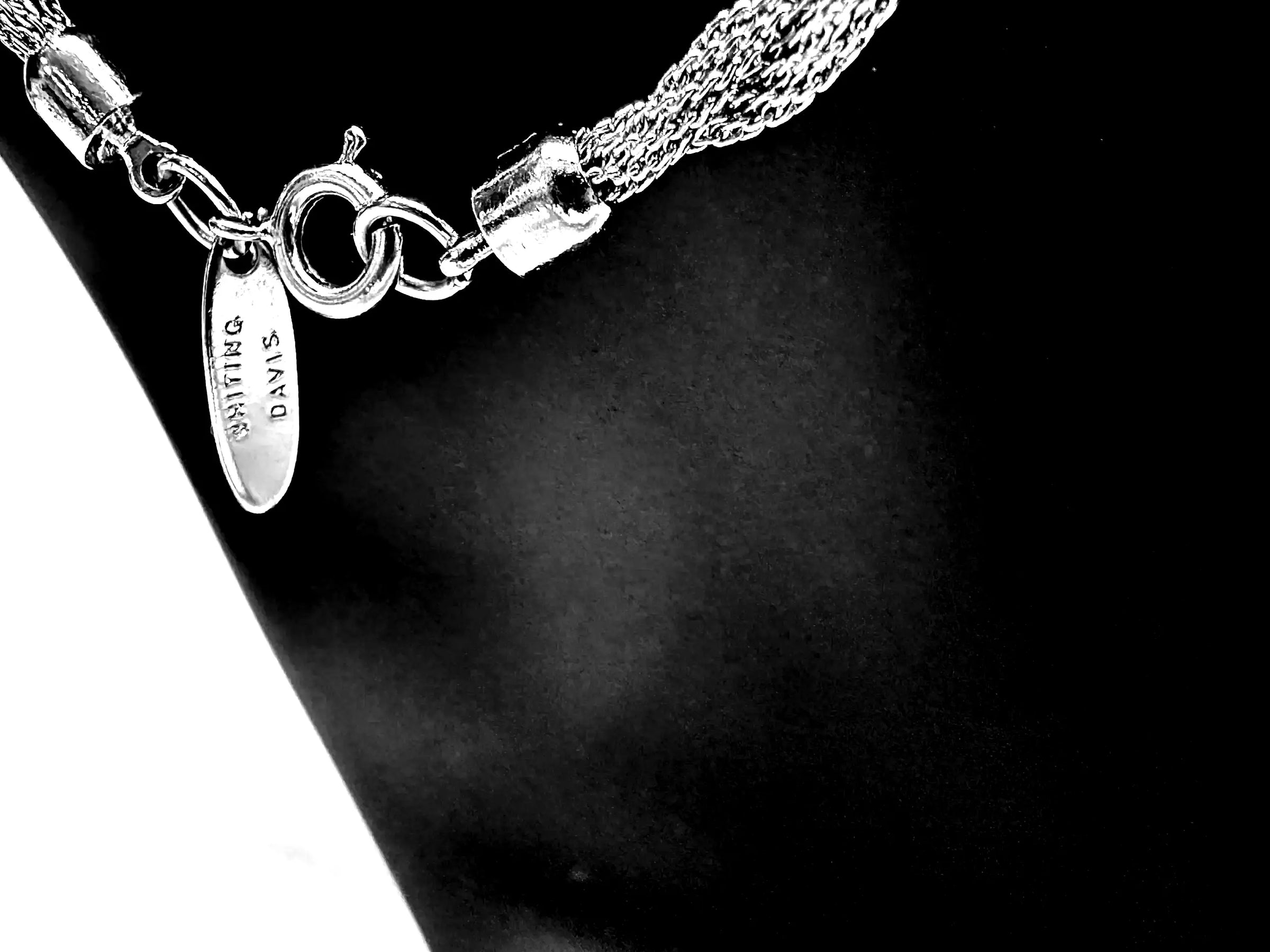 Vintage Whiting Davis Mesh Twisted Double Strand Silver Tone Necklace - Hers and His Treasures